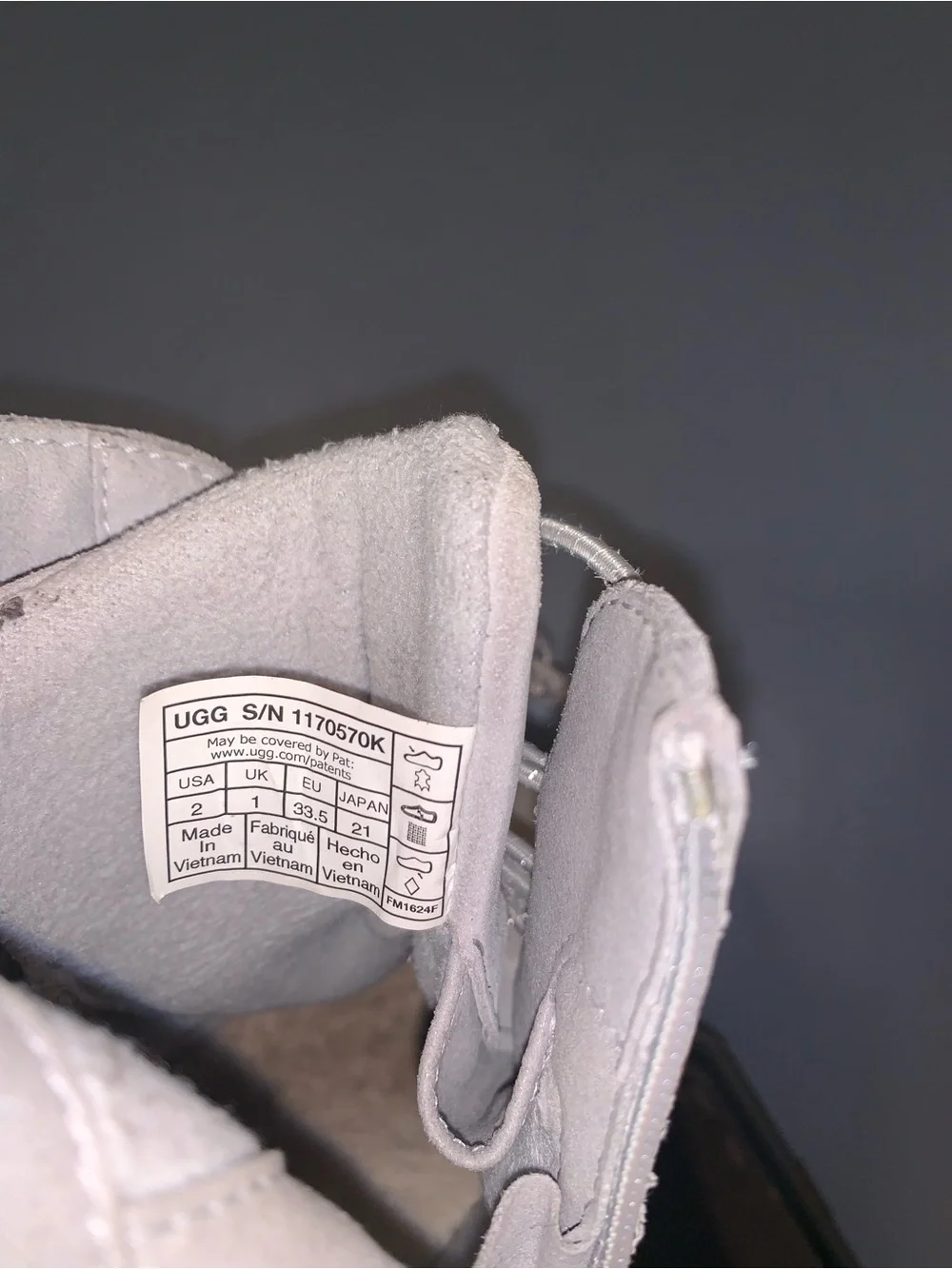 UGG Kids Gray and Pink Lace-Up Winter Boots